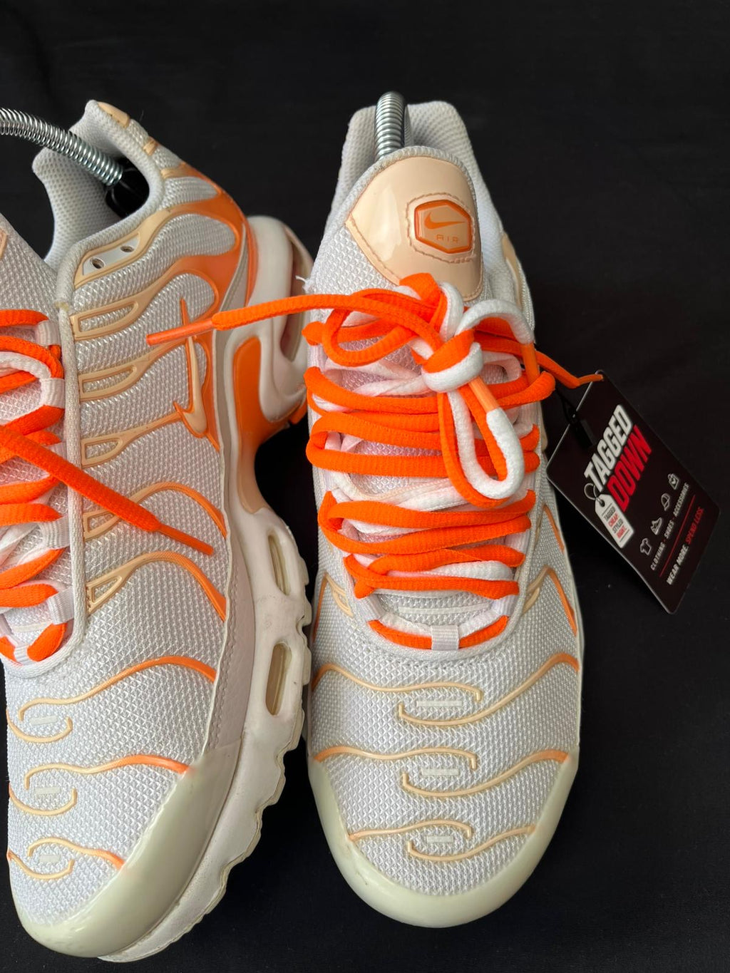 Nike Air Max Plus TN White Orange Trainers
