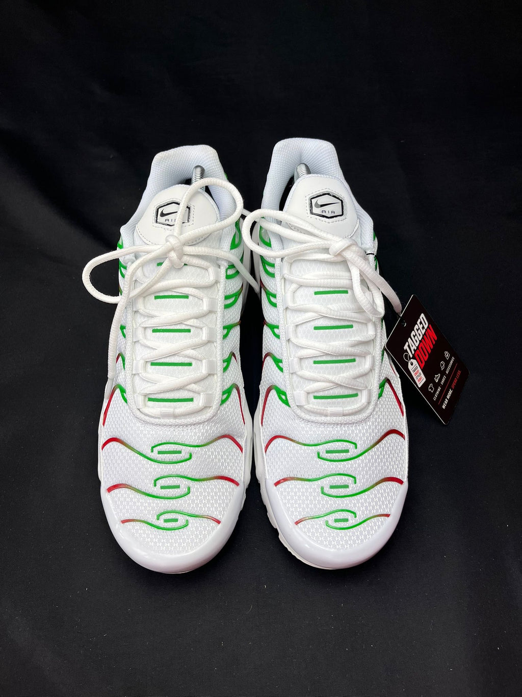 Nike Air Max Plus TN White Green Red Trainers