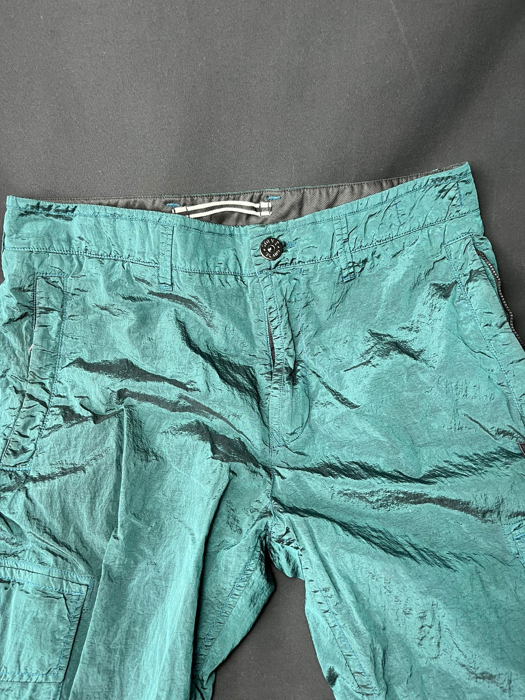 Stone Island Nylon Metal Turquoise Cargo Pants