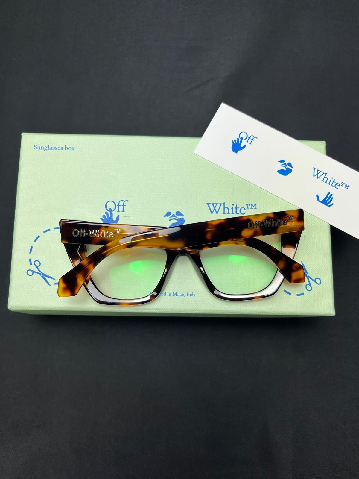 Off-White™ Women’s Havana Tortoiseshell Clear Lens Glasses