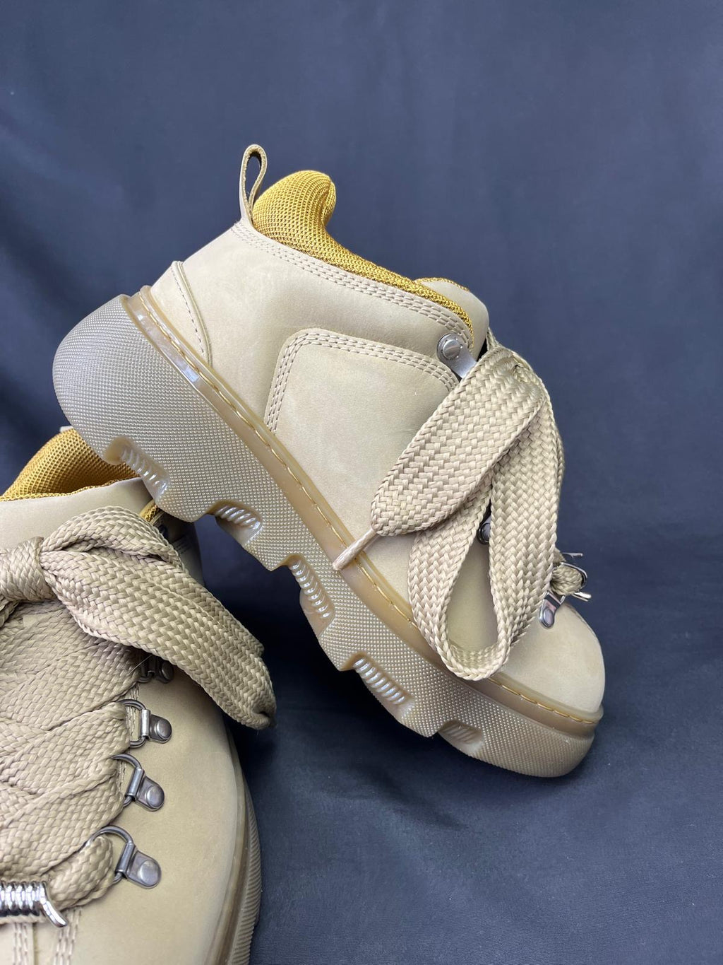 Women’s Burberry Leather Low Ankle Boots – Beige