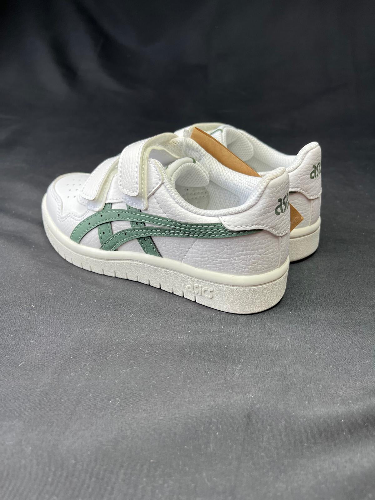 ASICS Japan White Green Kids Trainers