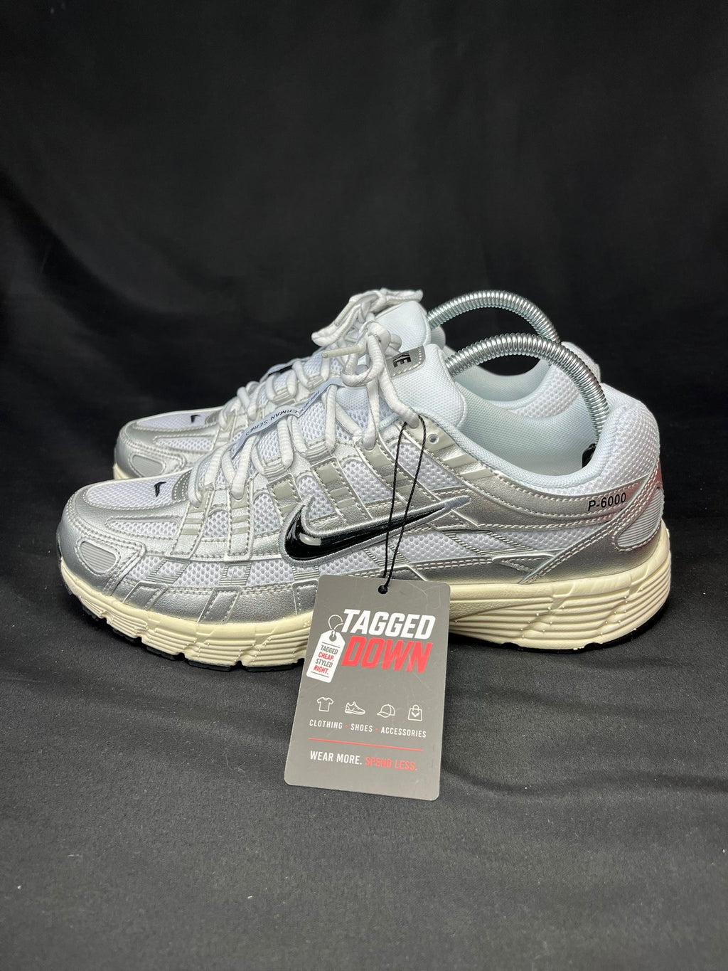 Nike P-6000 White Silver Trainers