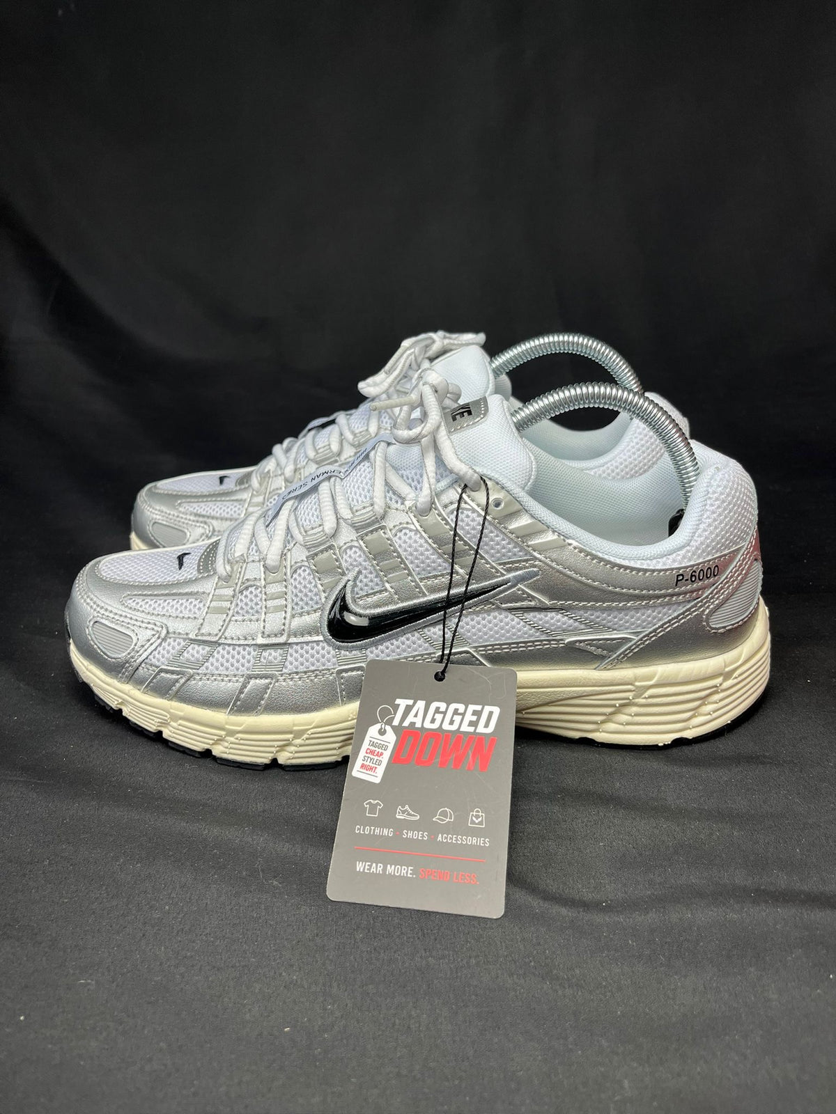 Nike P-6000 White Silver Trainers