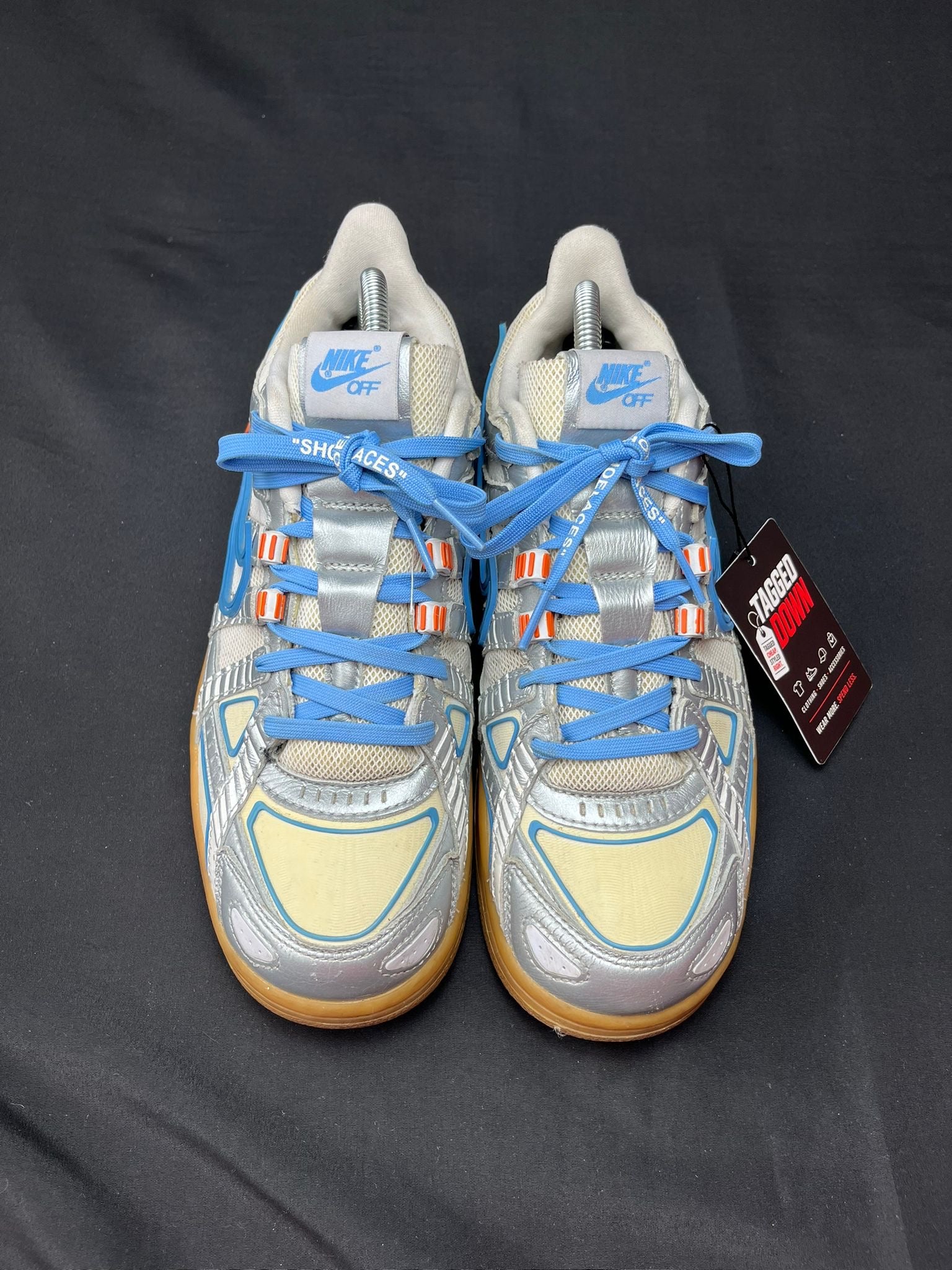 Nike x Off-White Rubber Dunk Silver Blue Trainers