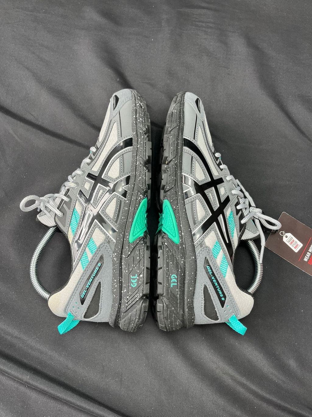 ASICS Gel-Venture 6 Grey Black Aqua Trainers