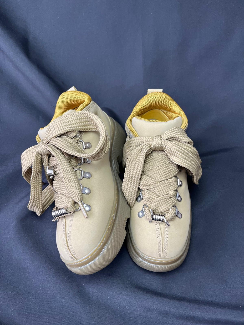 Women’s Burberry Leather Low Ankle Boots – Beige