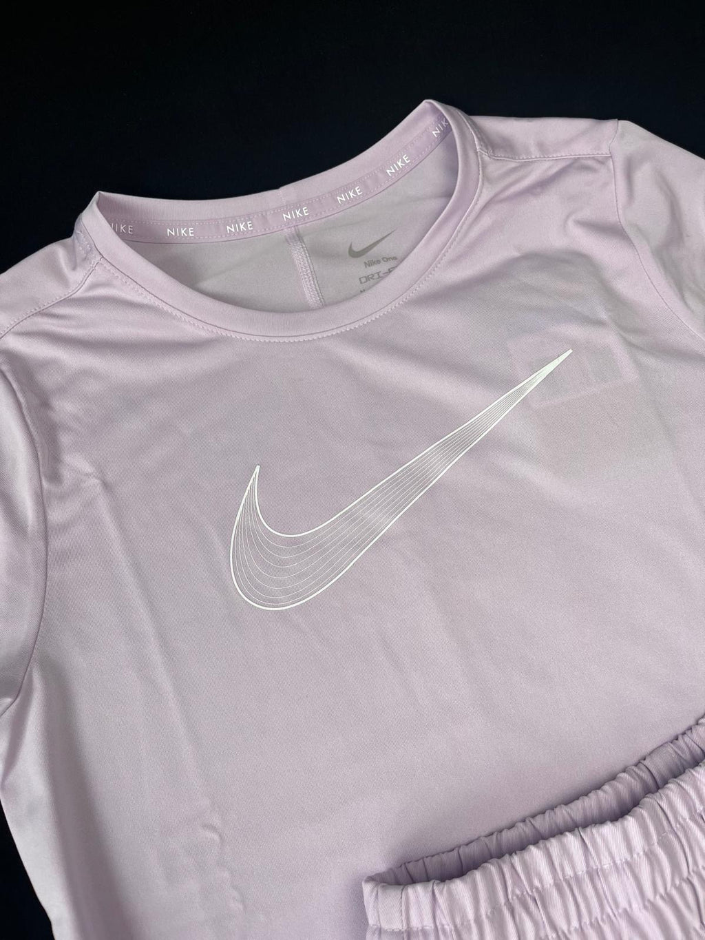 Girls Nike Cargo Shorts Set Lilac
