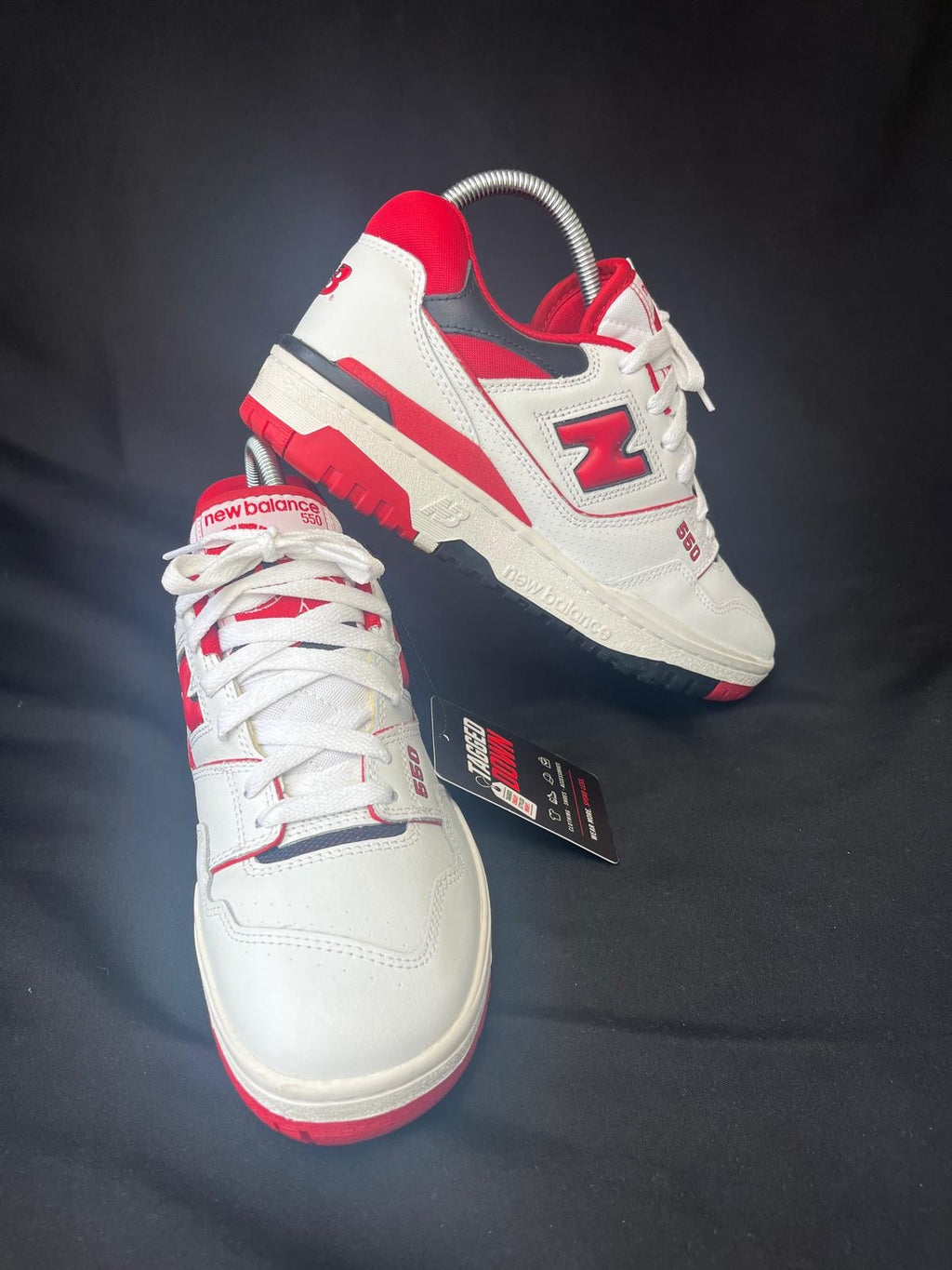 New Balance 550 White Red Trainers