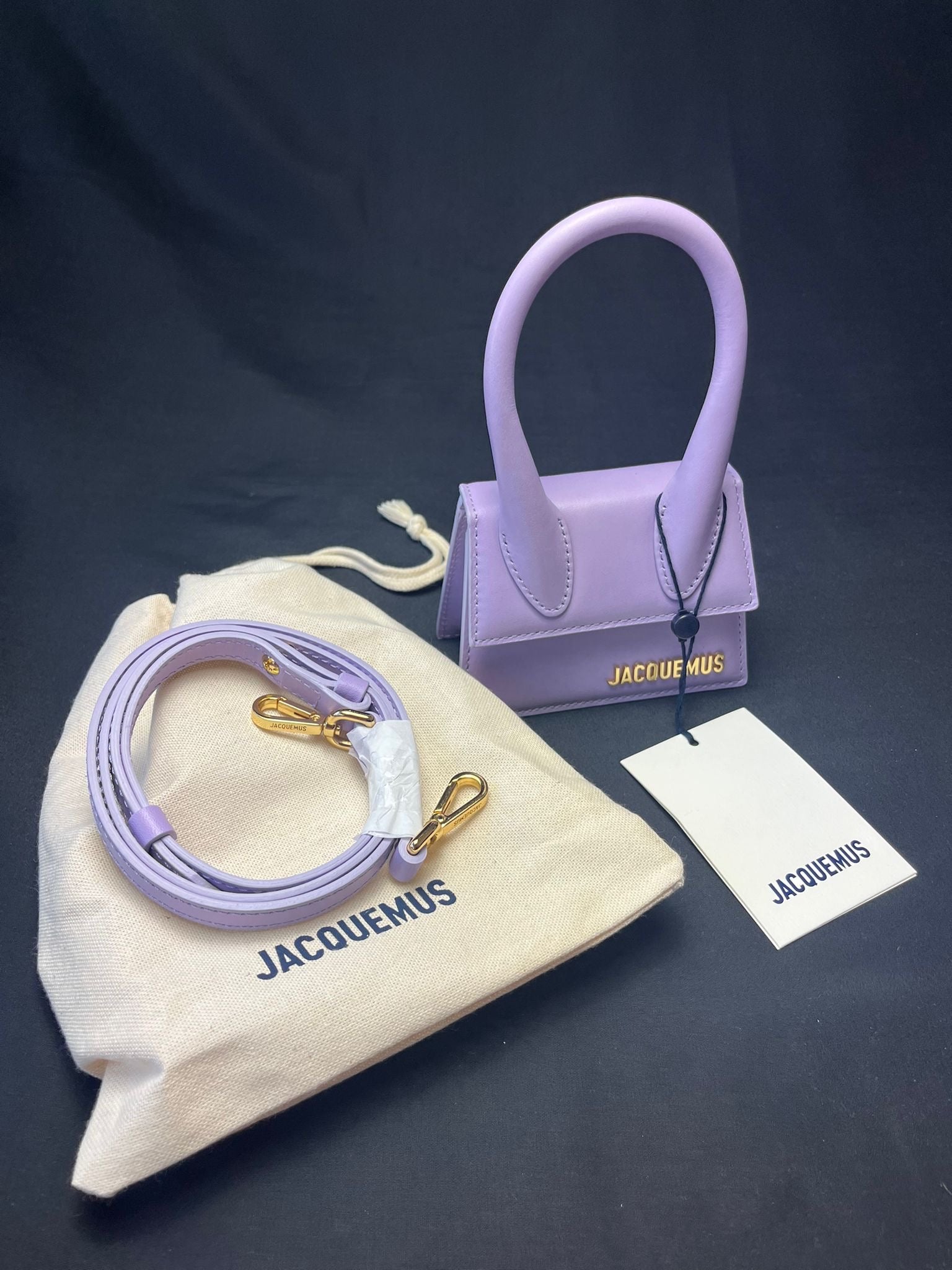 Jacquemus Le Chiquito Mini Lilac Leather Handbag