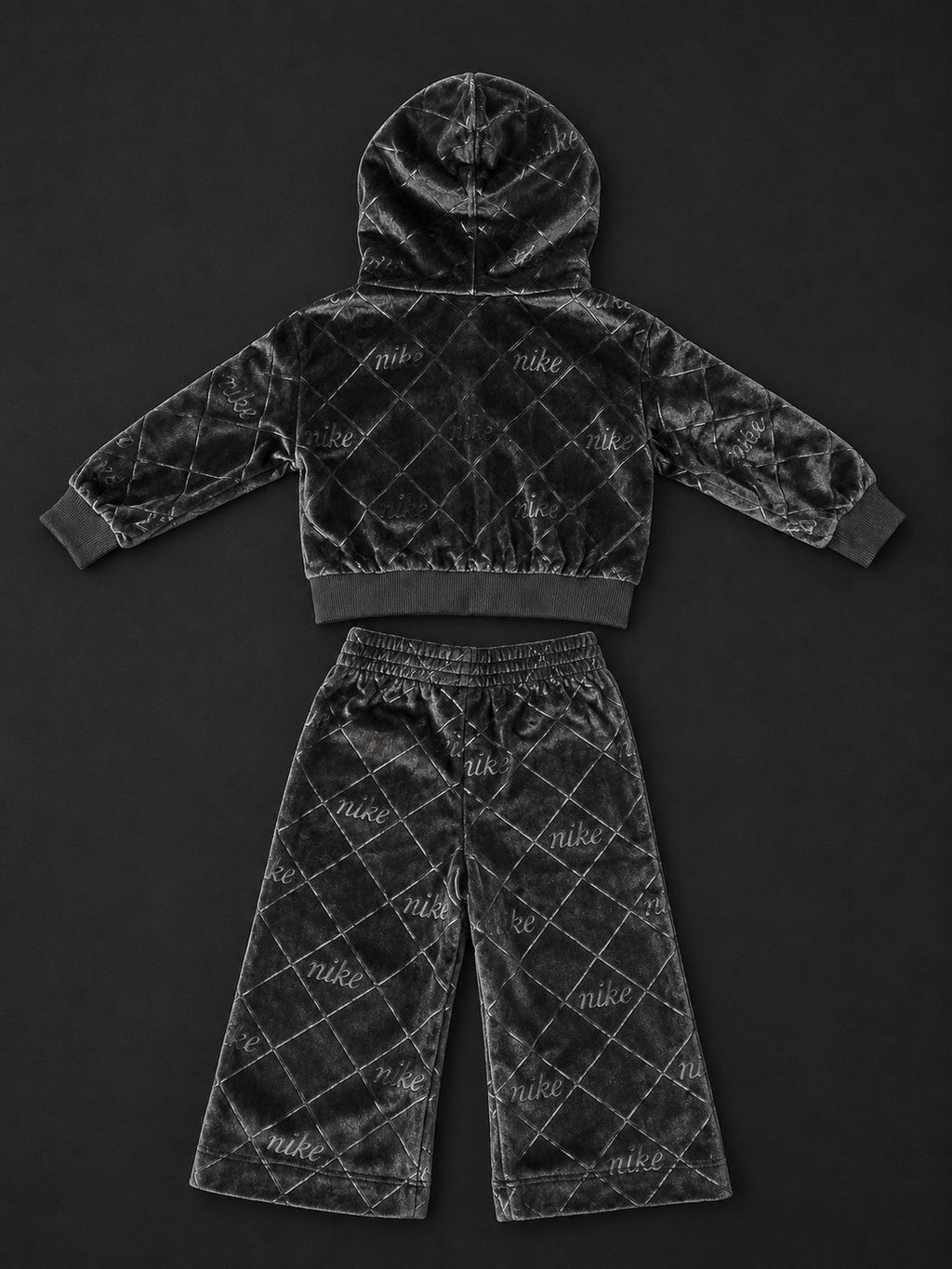 Infant Nike Black Velour Tracksuit