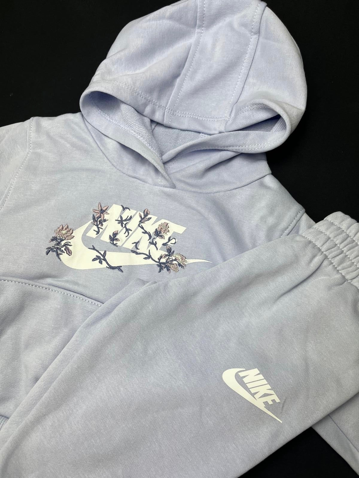 Infant Nike Light Lilac Ice Blue Floral Tracksuit