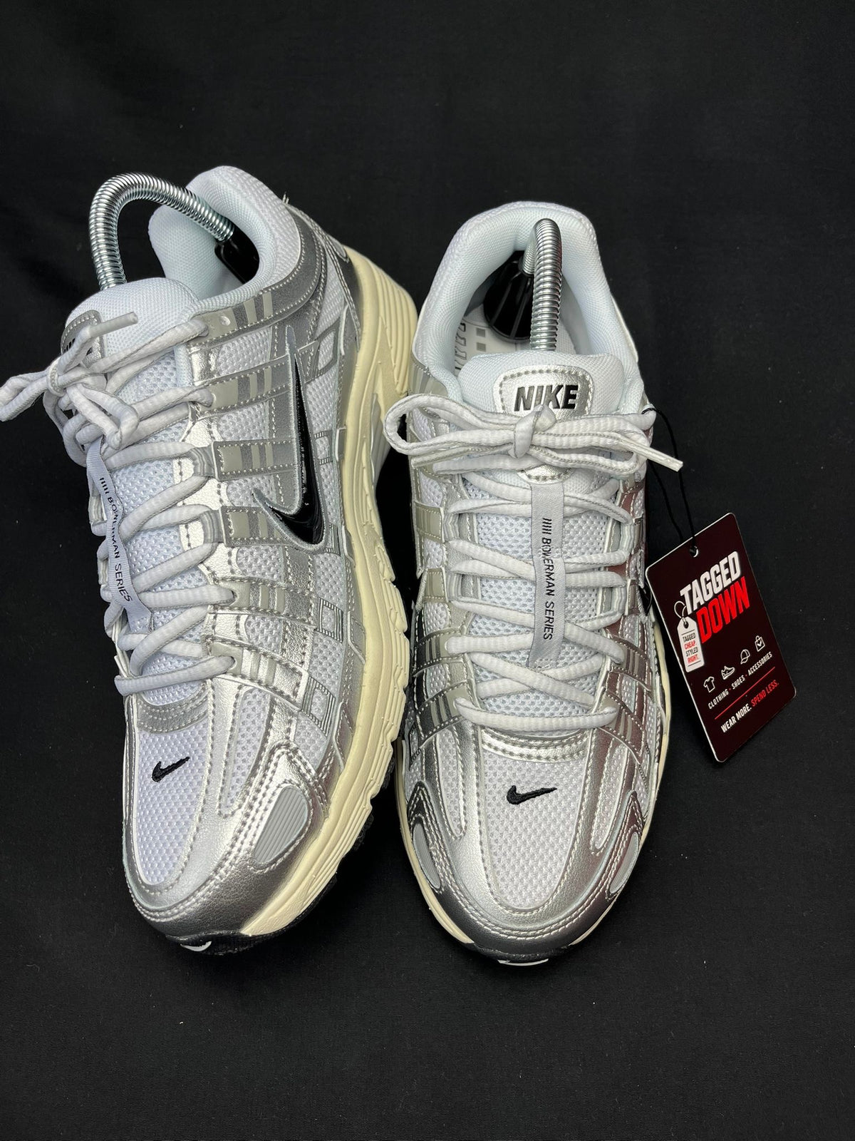 Nike P-6000 White Silver Trainers