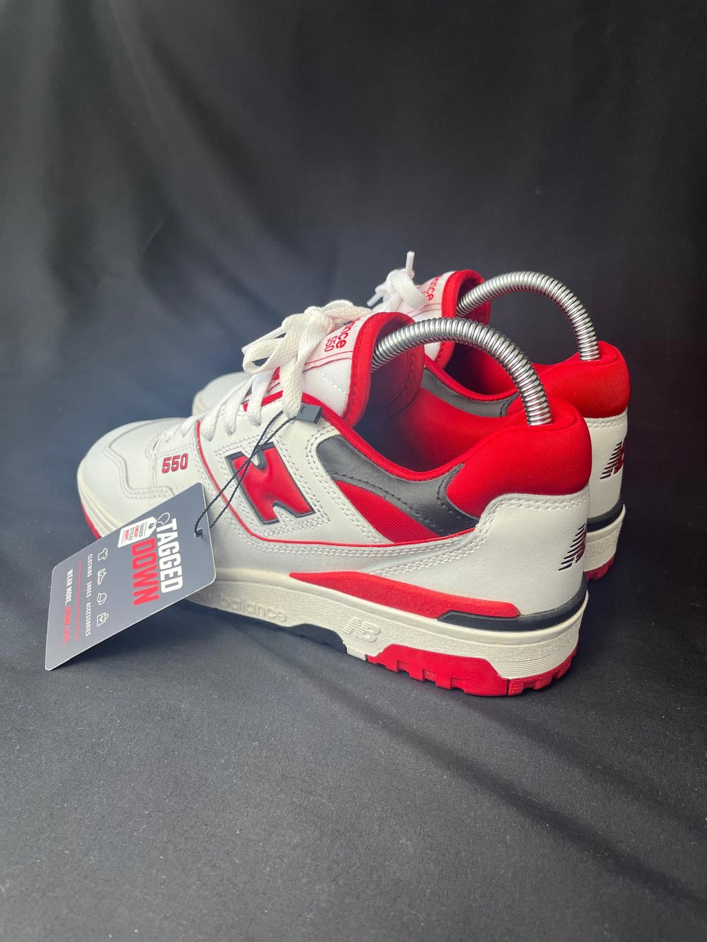 New Balance 550 White Red Trainers