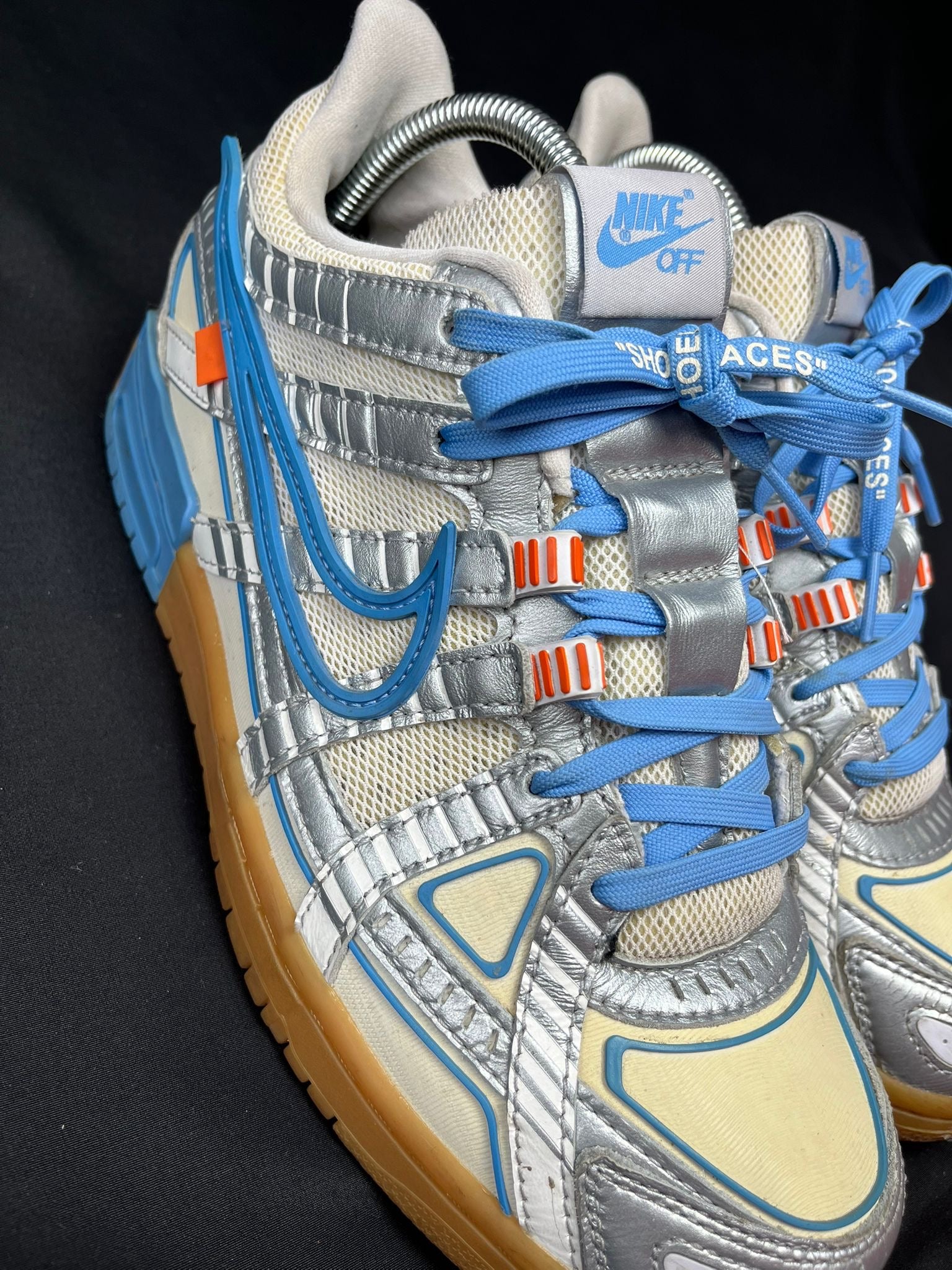 Nike x Off-White Rubber Dunk Silver Blue Trainers