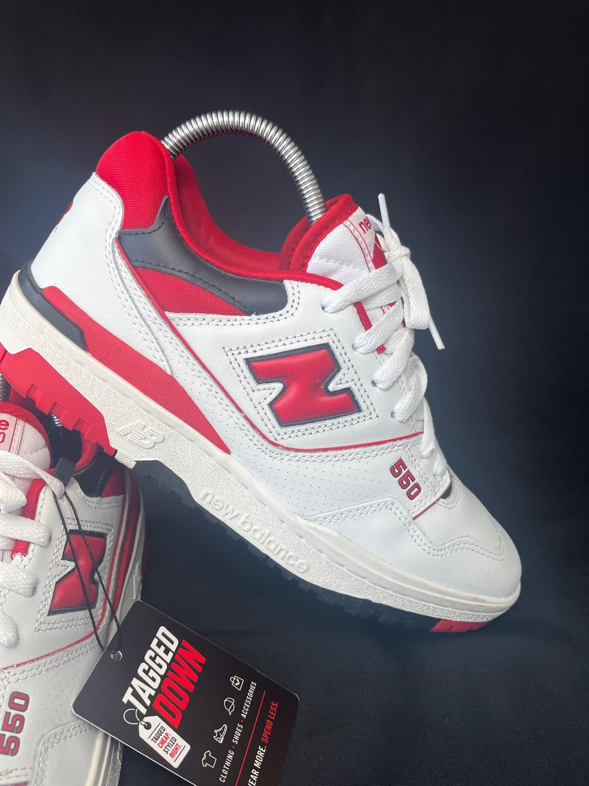 New Balance 550 White Red Trainers