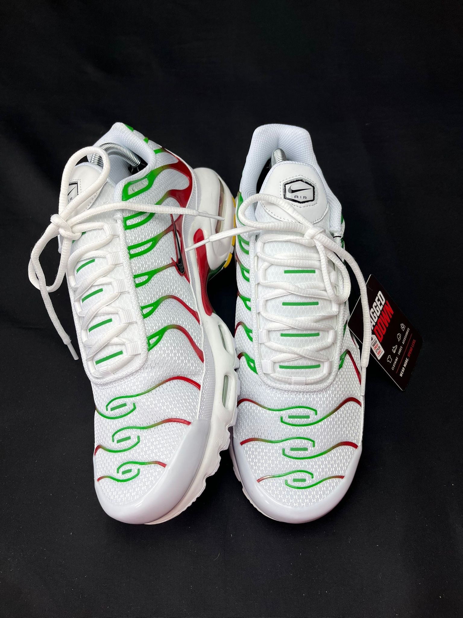 Nike Air Max Plus TN White Green Red Trainers