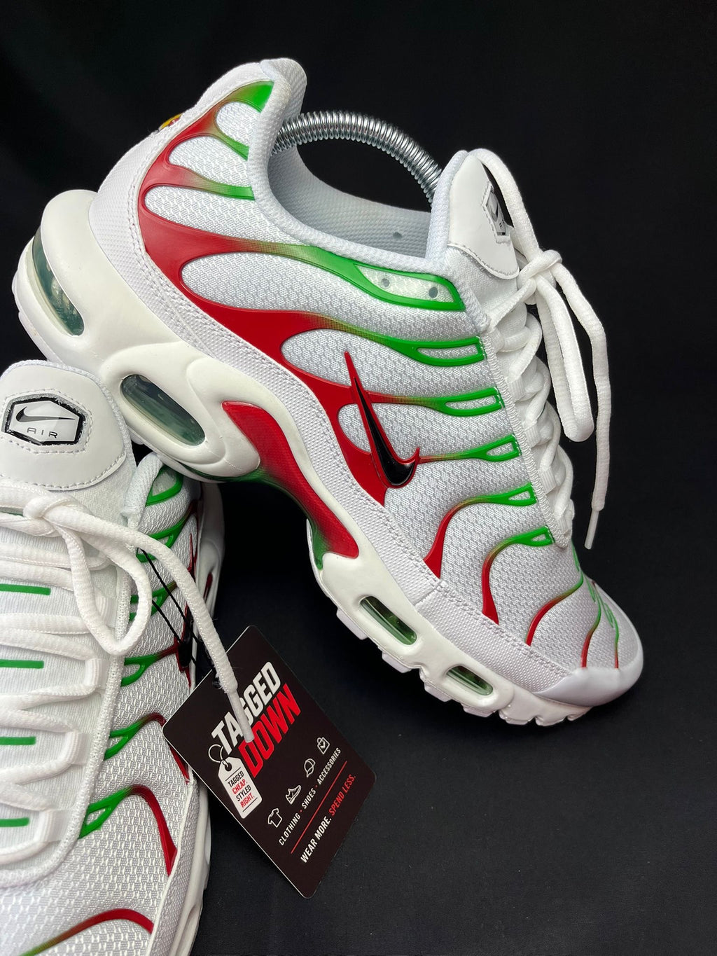 Nike Air Max Plus TN White Green Red Trainers