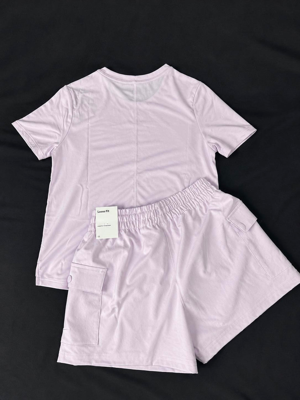 Girls Nike Cargo Shorts Set Lilac