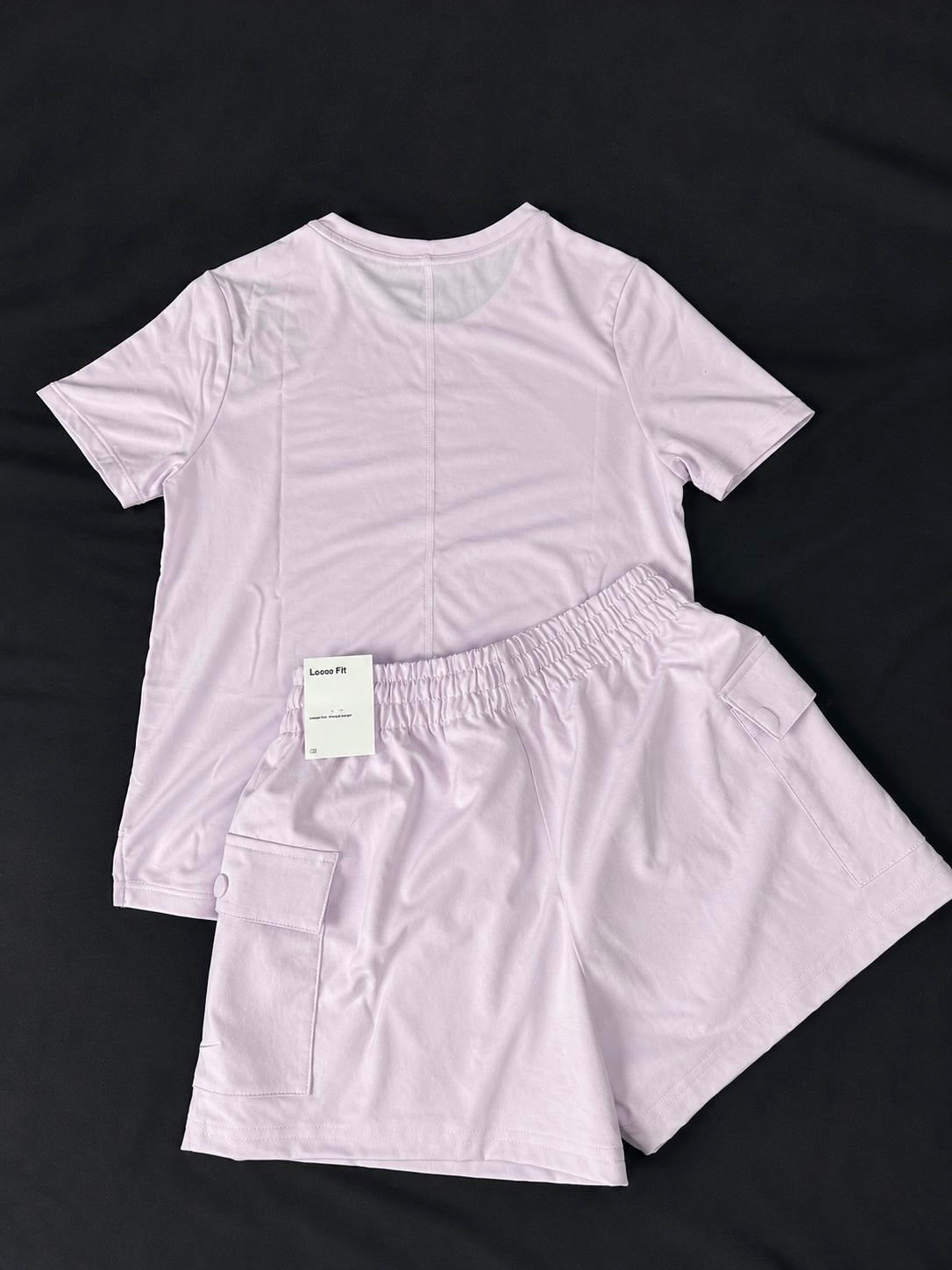 Girls Nike Cargo Shorts Set Lilac