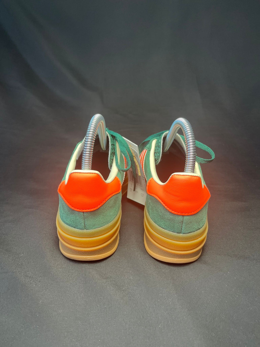 Adidas Gazelle Bold Green Orange Junior Trainers