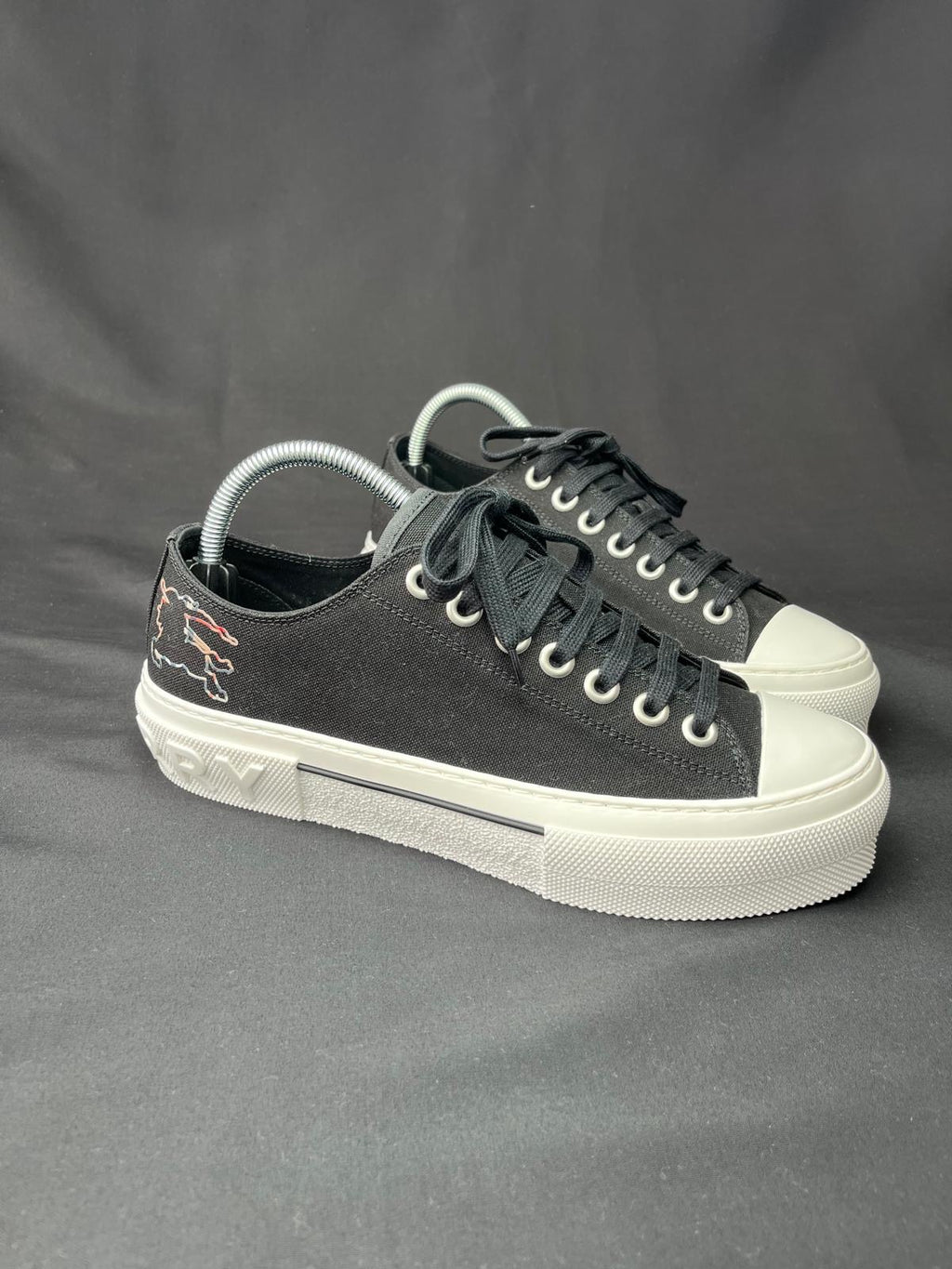 Burberry Jack Low Canvas Trainers – Black
