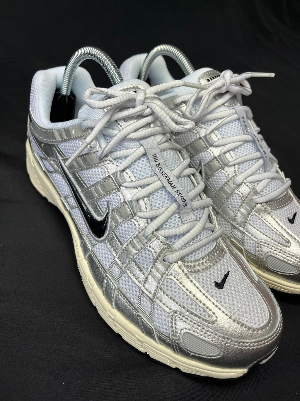 Nike P-6000 White Silver Trainers