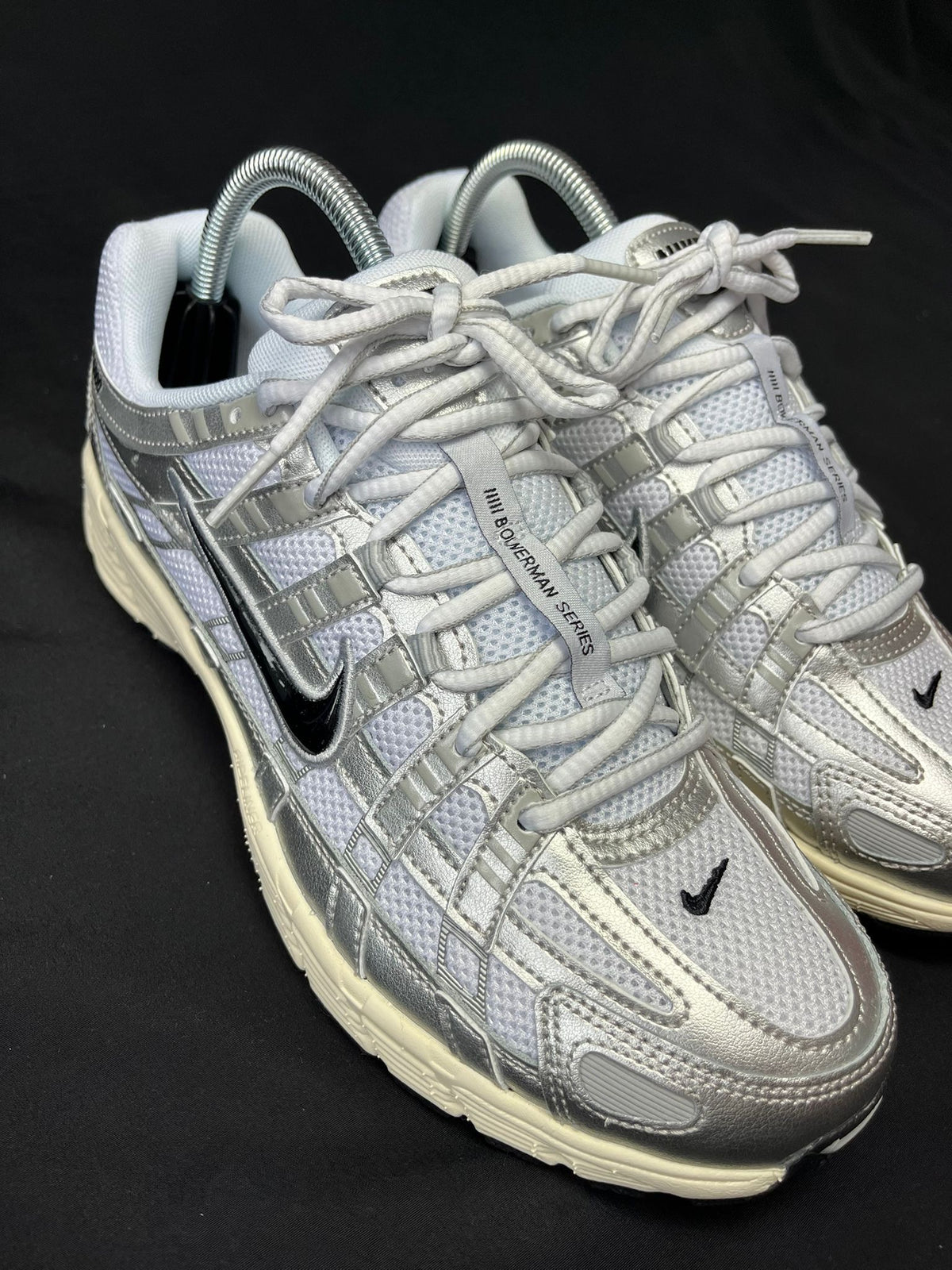 Nike P-6000 White Silver Trainers