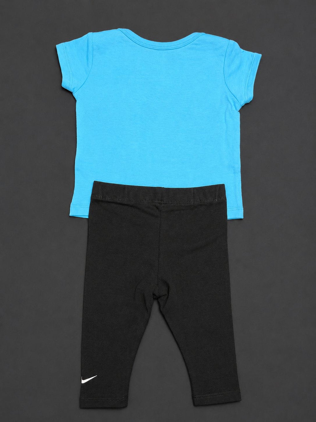 Nike Baby 3 Piece Babygrow T-Shirt & Leggings Set Pink Blue