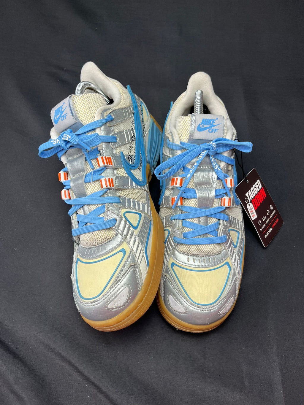 Nike x Off-White Rubber Dunk Silver Blue Trainers