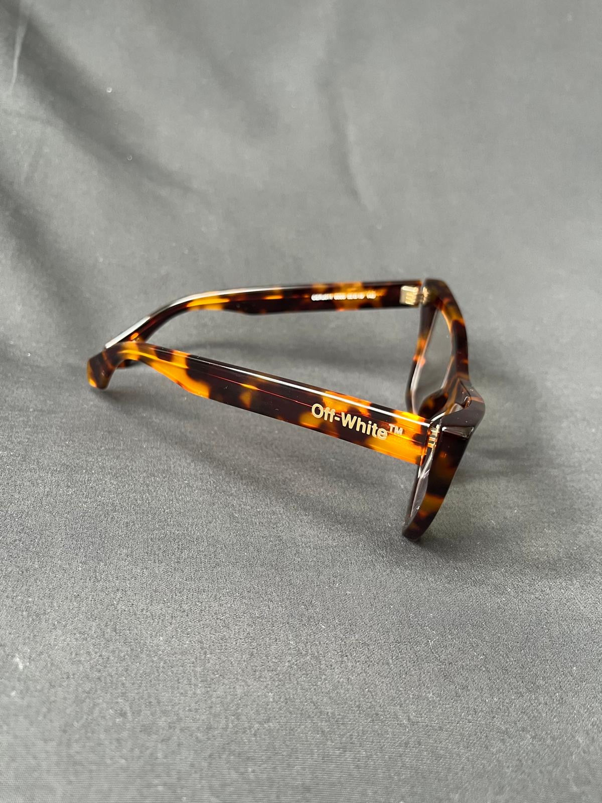 Off-White™ Women’s Havana Tortoiseshell Clear Lens Glasses