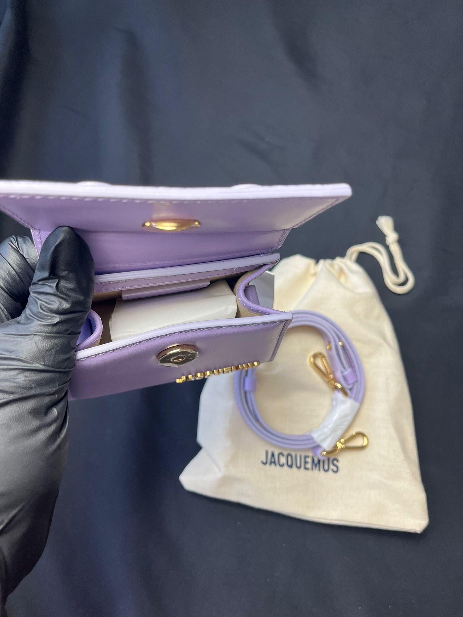Jacquemus Le Chiquito Mini Lilac Leather Handbag
