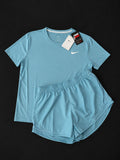 Nike Dri-FIT Light Blue Matching Sports Set