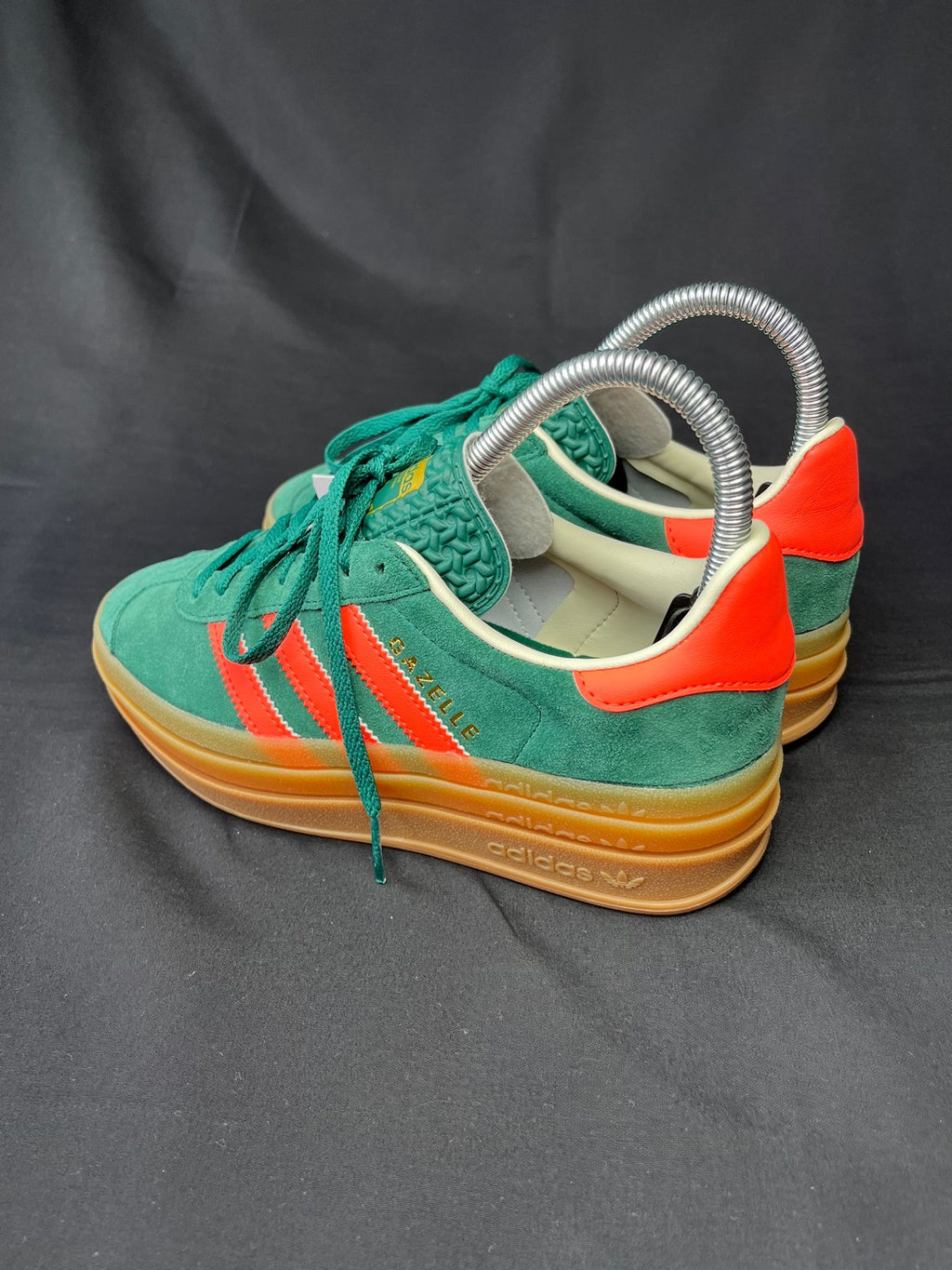Adidas Gazelle Bold Green Orange Junior Trainers