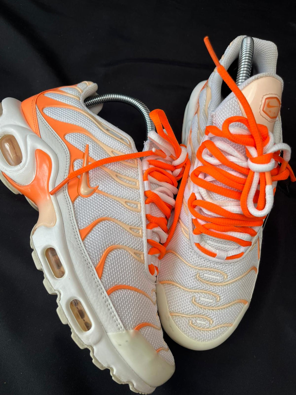 Nike Air Max Plus TN White Orange Trainers