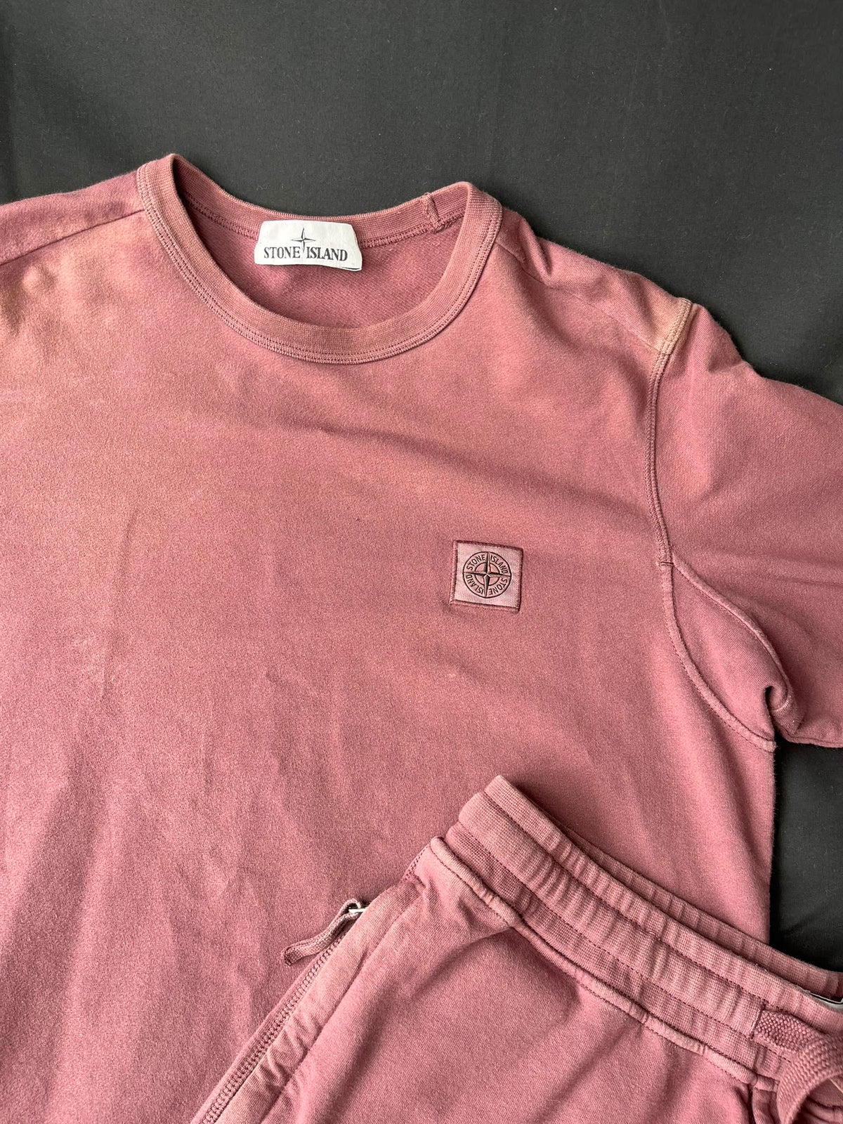Stone Island Garment Dyed Sweatshirt & Shorts Set