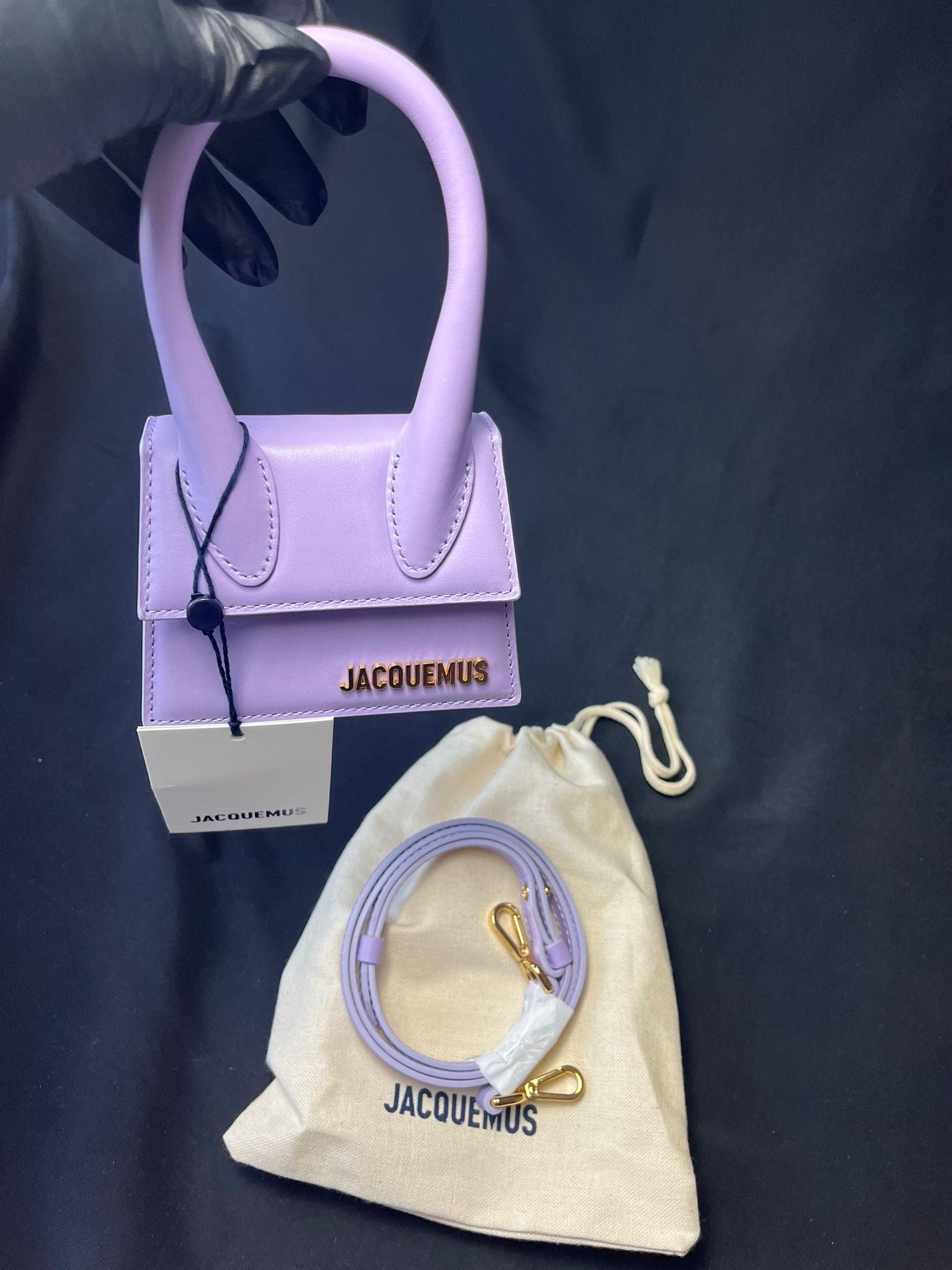 Jacquemus Le Chiquito Mini Lilac Leather Handbag