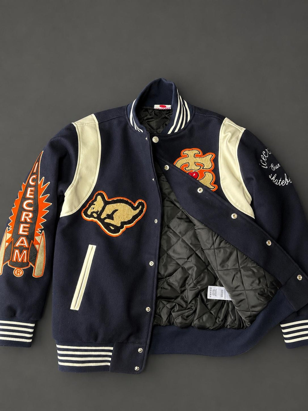Billionaire Boys Club Ice Cream Varsity Jacket – Navy