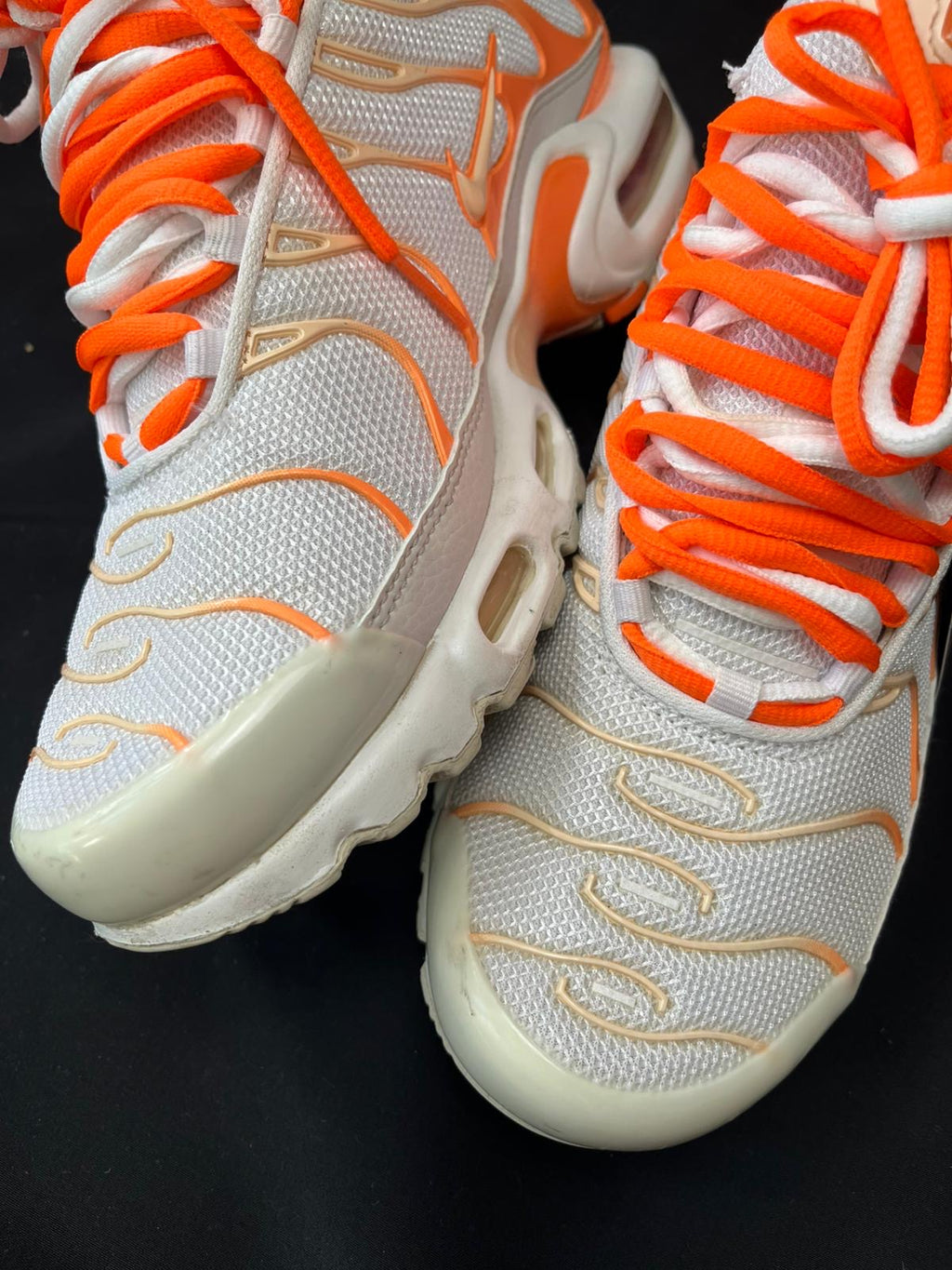 Nike Air Max Plus TN White Orange Trainers
