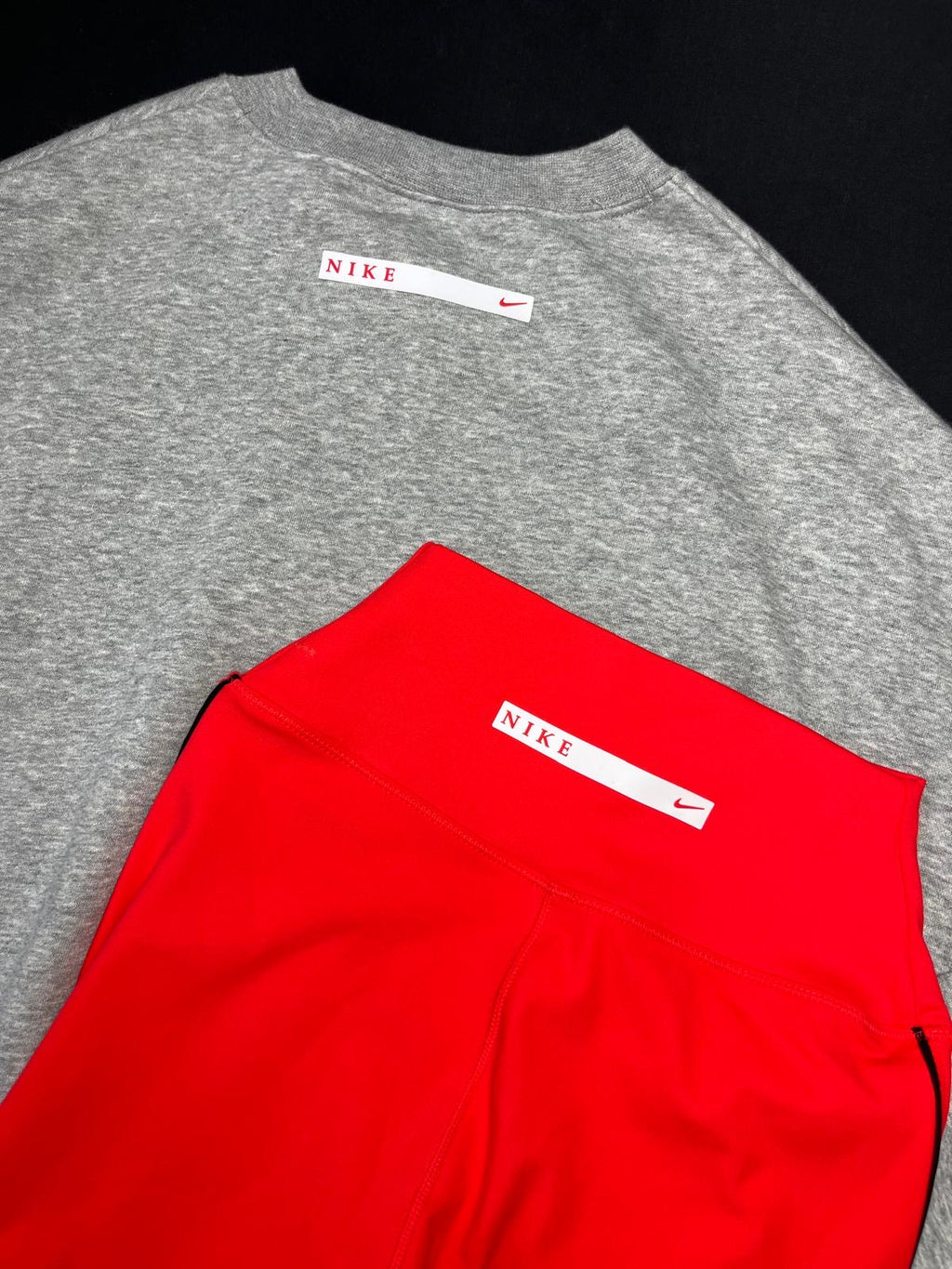 Nike Women’s Grey & Red Sweatshirt & Leggings Set