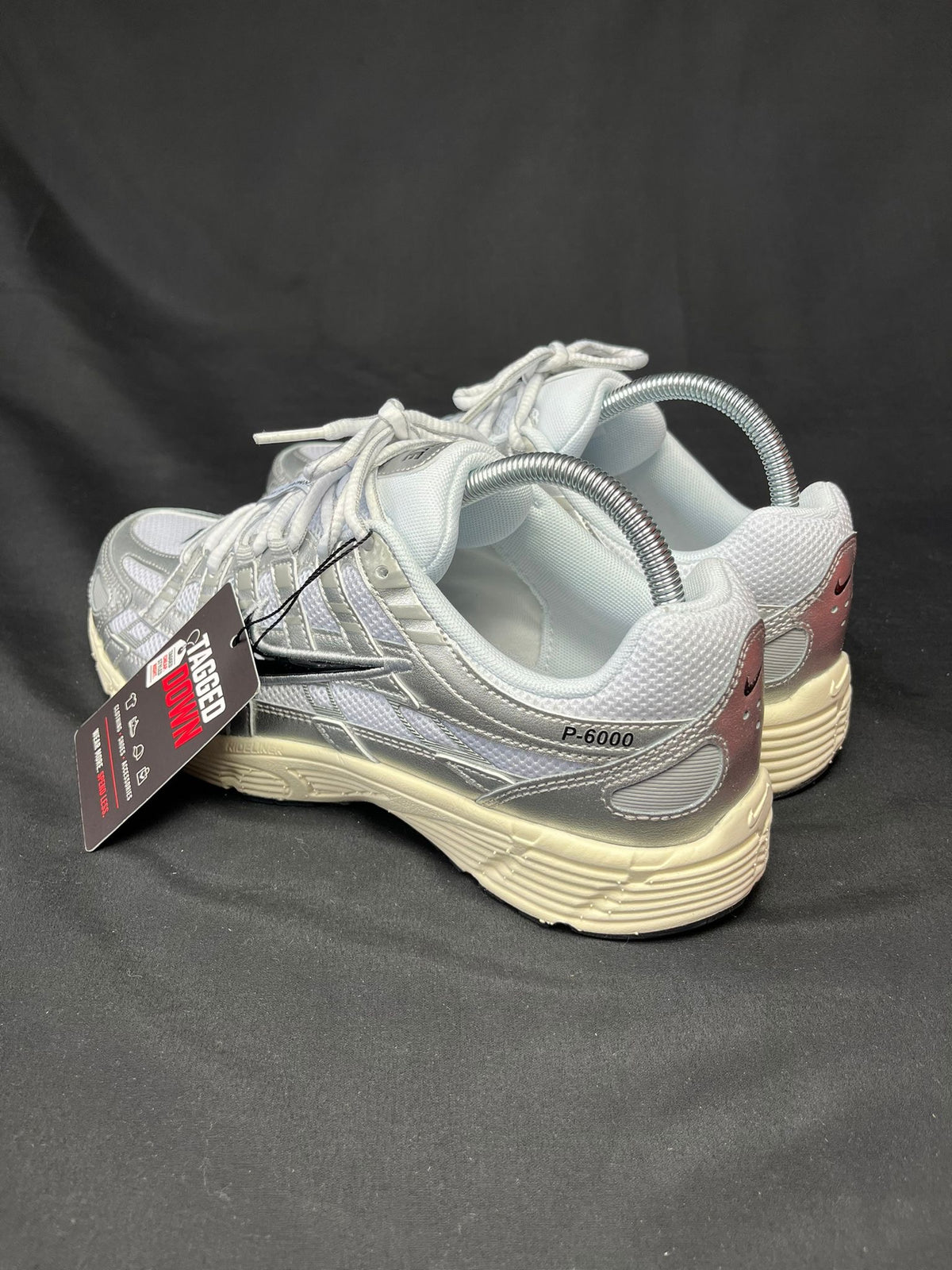 Nike P-6000 White Silver Trainers