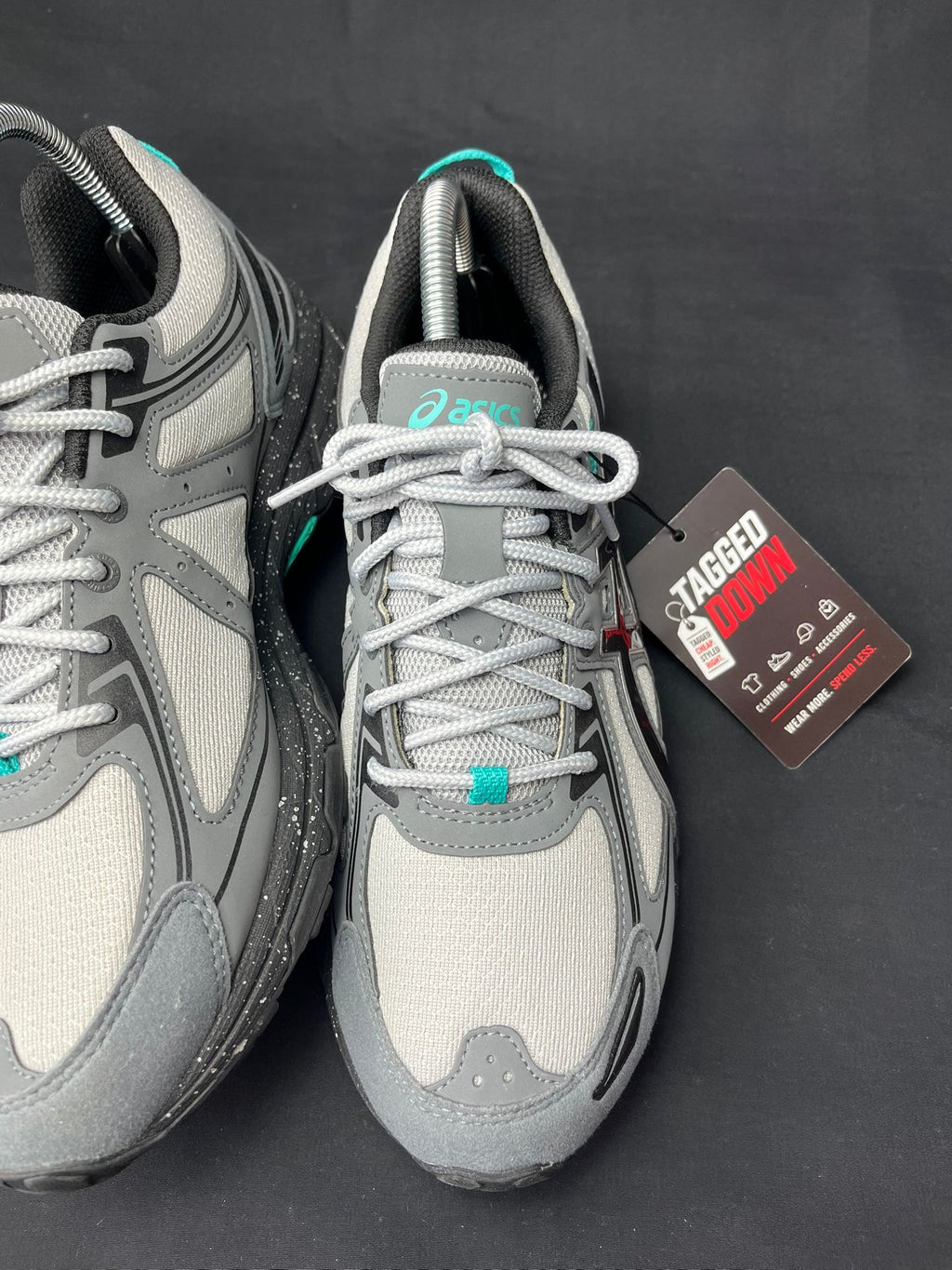 ASICS Gel-Venture 6 Grey Black Aqua Trainers