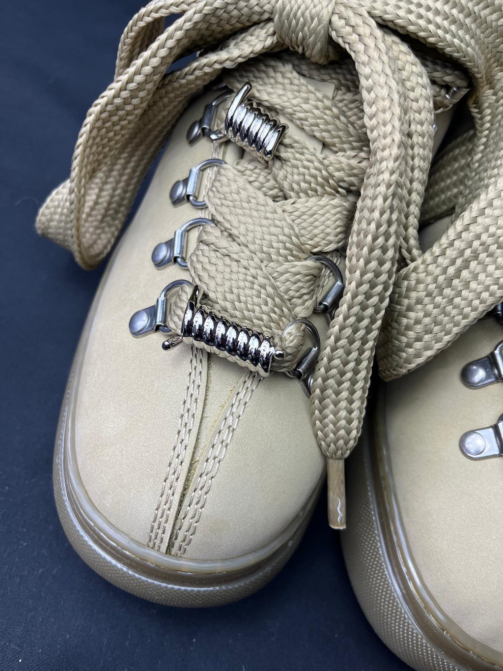 Women’s Burberry Leather Low Ankle Boots – Beige