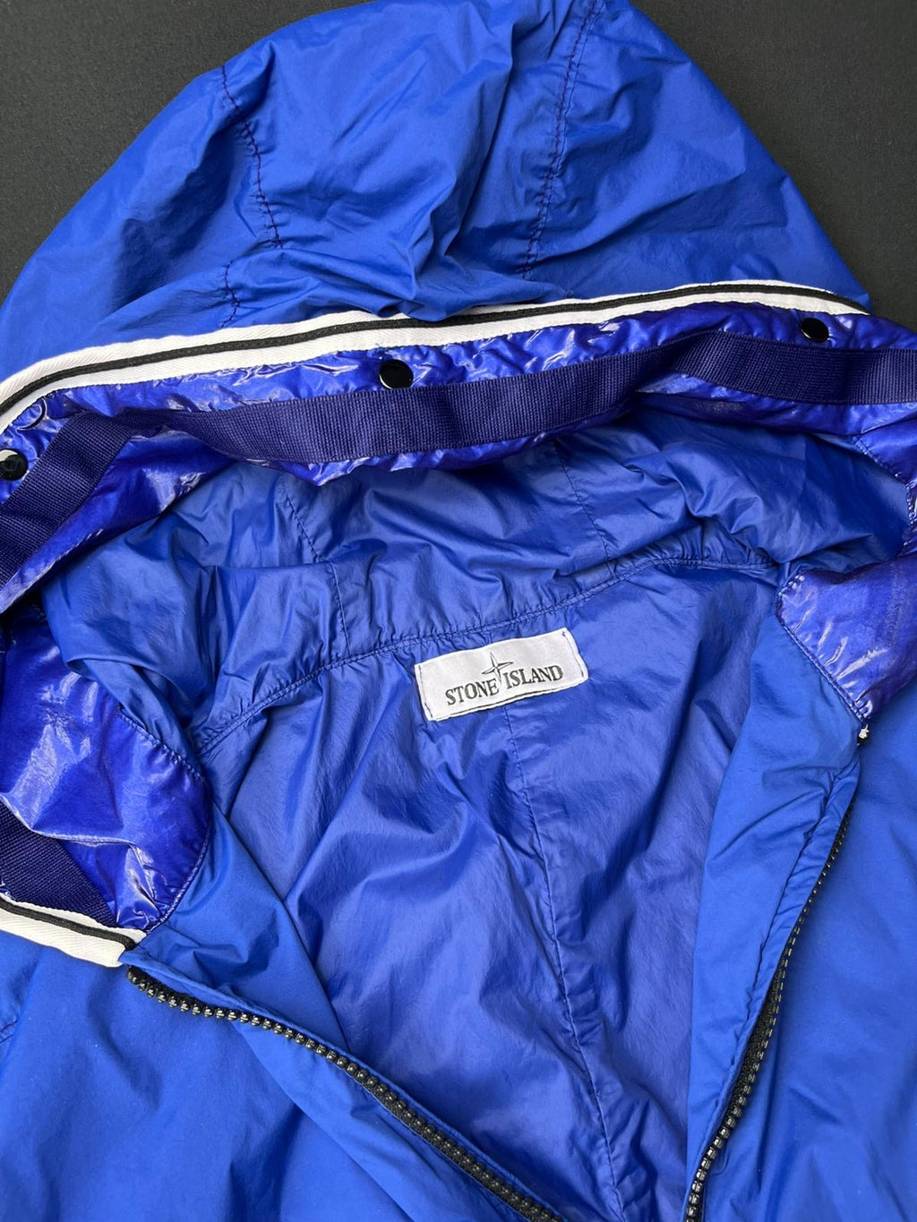 Stone Island Royal Blue Hooded Jacket