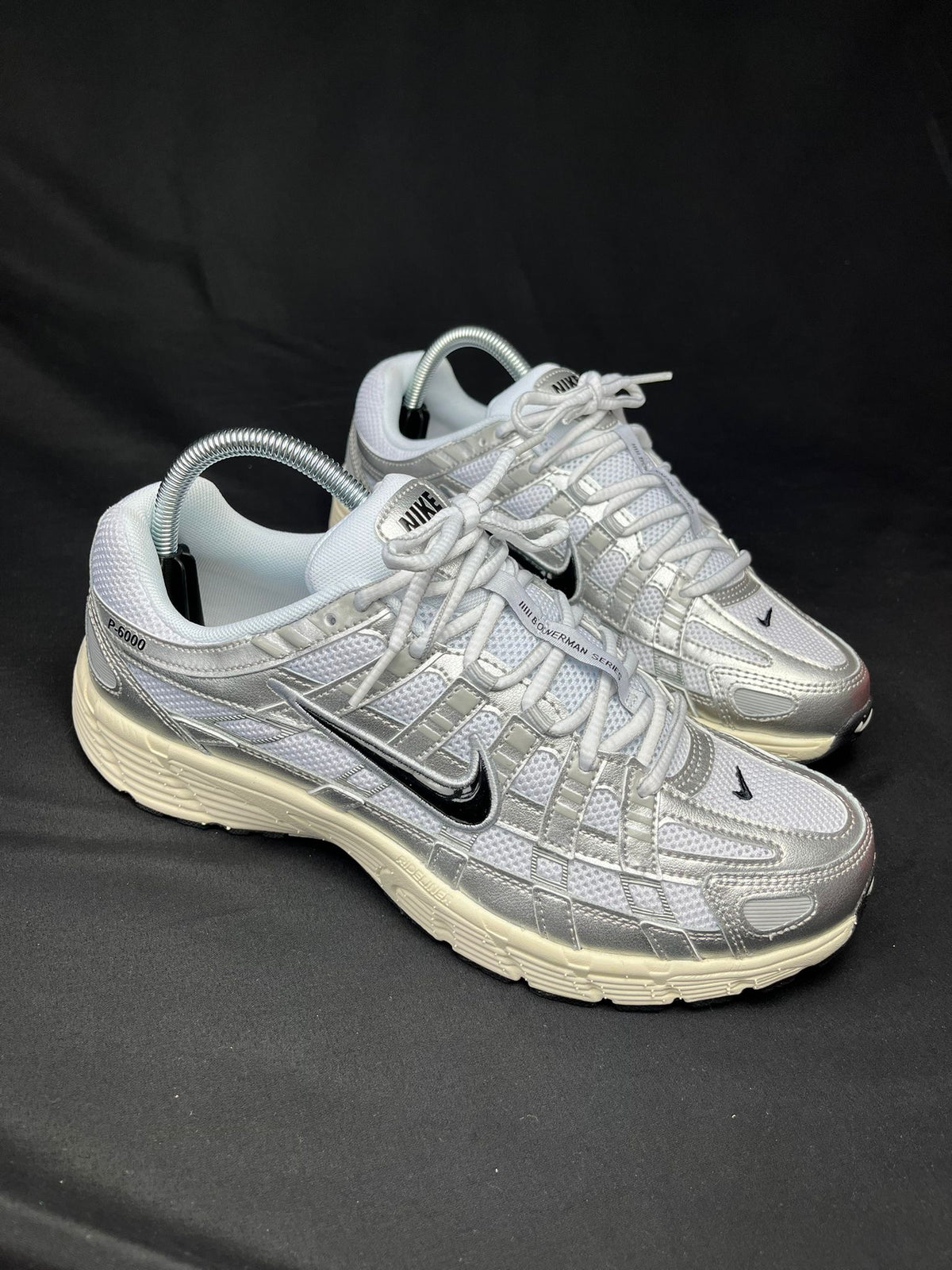 Nike P-6000 White Silver Trainers