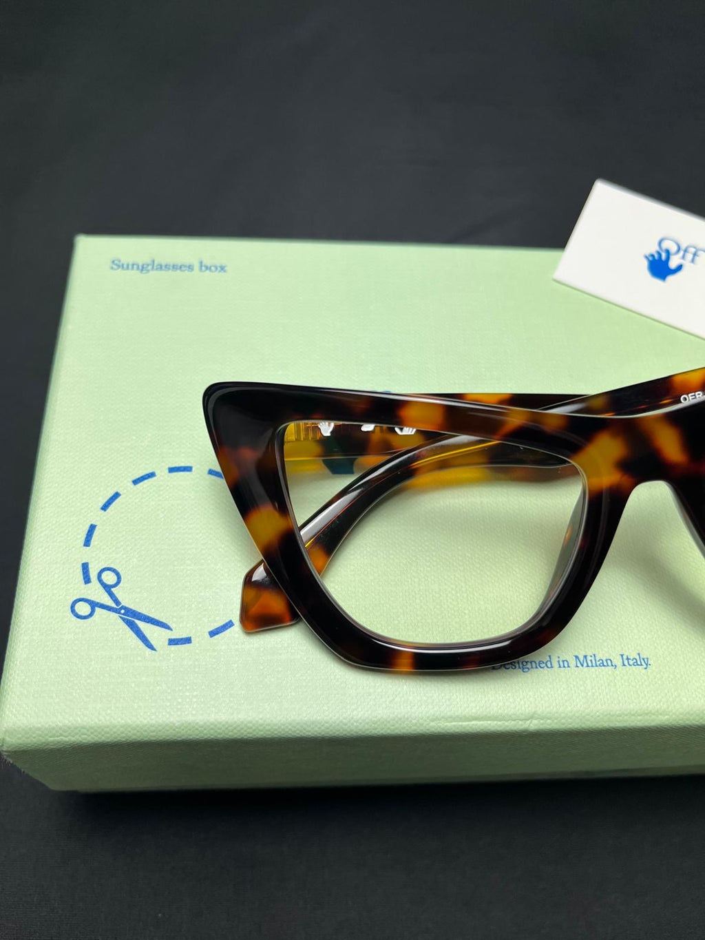 Off-White™ Women’s Havana Tortoiseshell Clear Lens Glasses