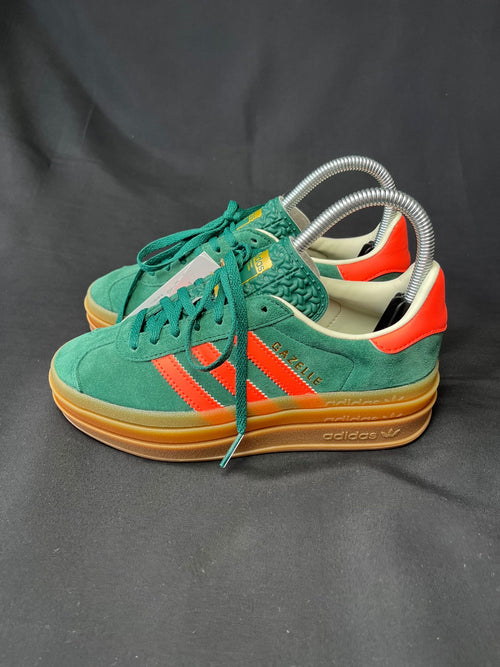 Adidas Gazelle Bold Green Orange Junior Trainers