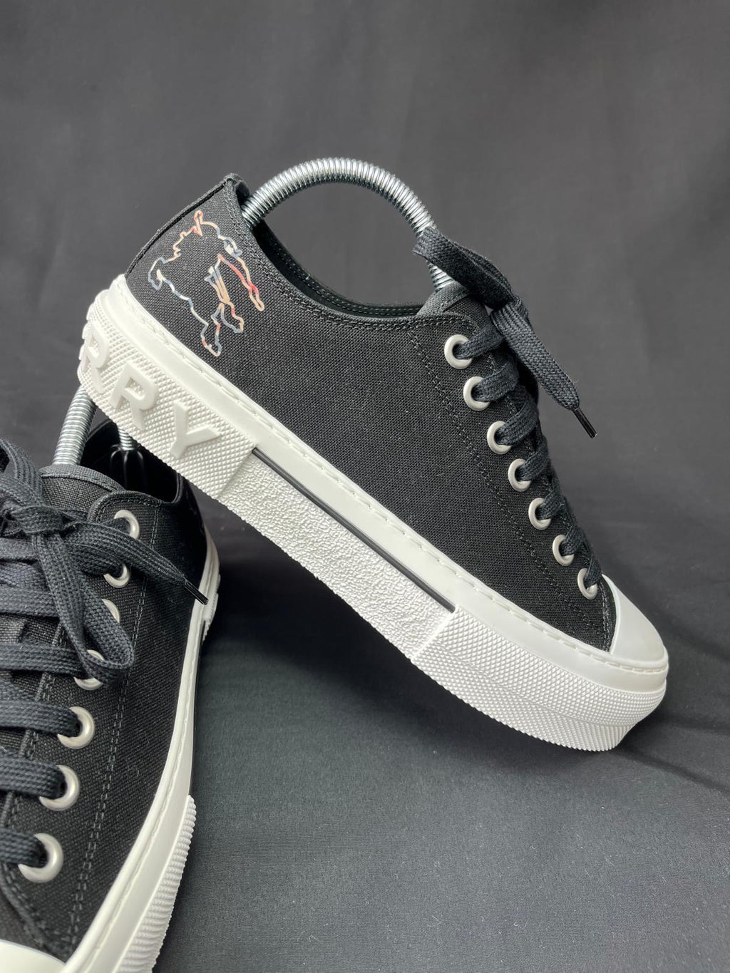 Burberry Jack Low Canvas Trainers – Black