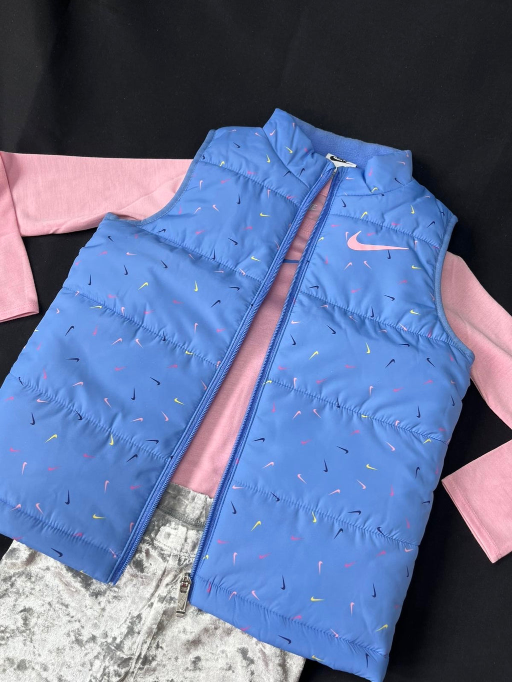 Girls Nike Blue 3 Piece Gilet Set
