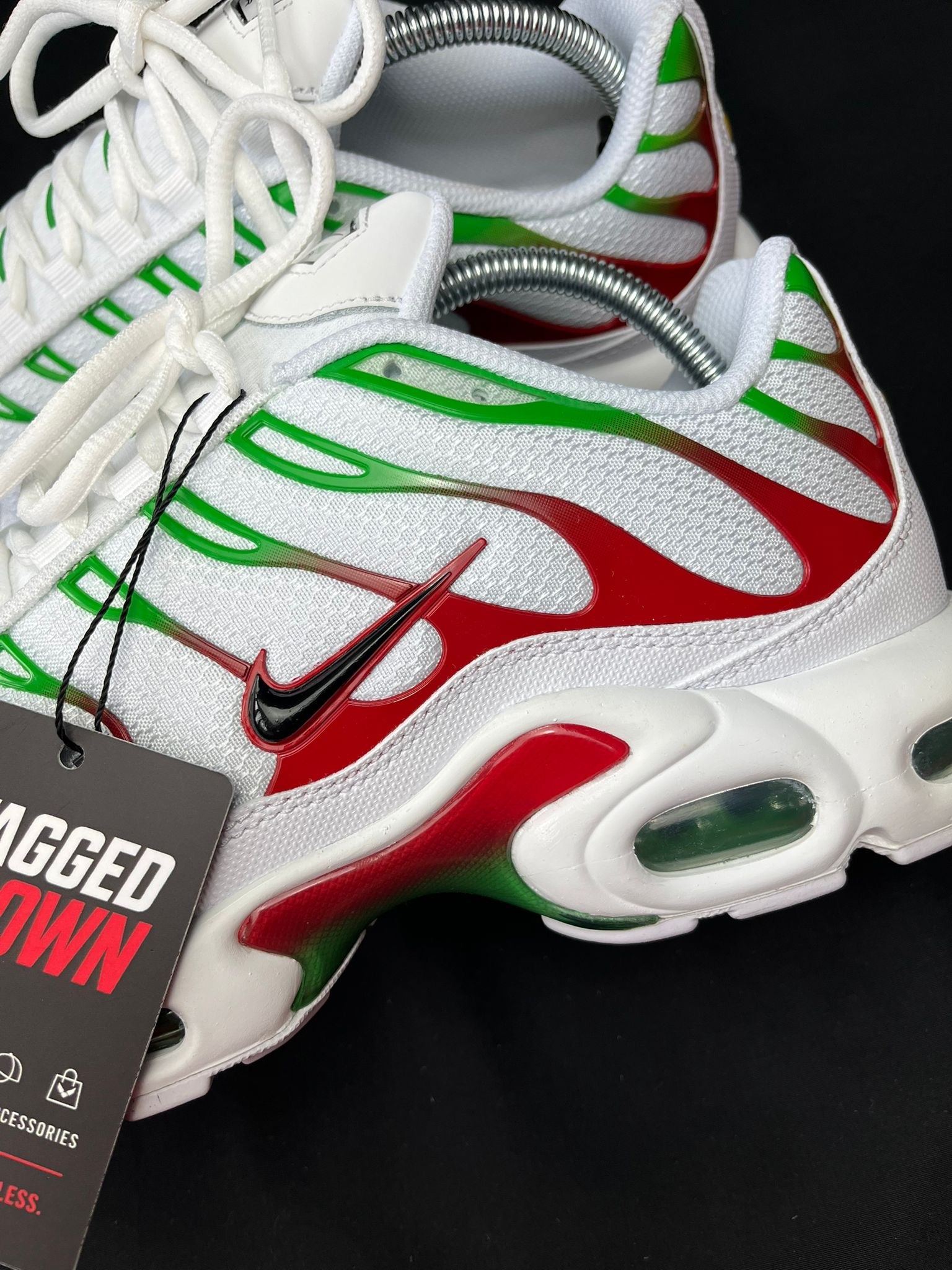 Nike Air Max Plus TN White Green Red Trainers